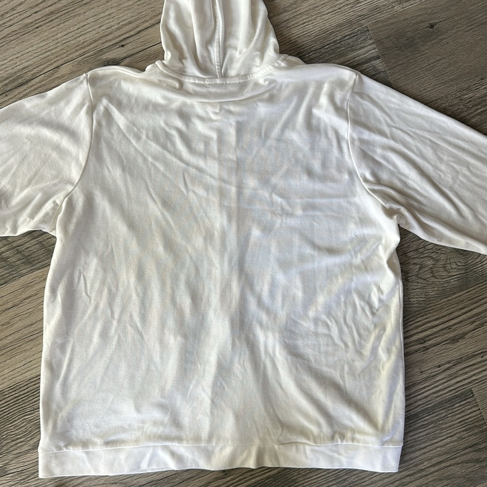 Quacker factory White‎ Zip-Up Hoodie with bead Accents women’s XL - Picture 9 of 11